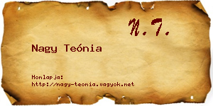 Nagy Teónia névjegykártya